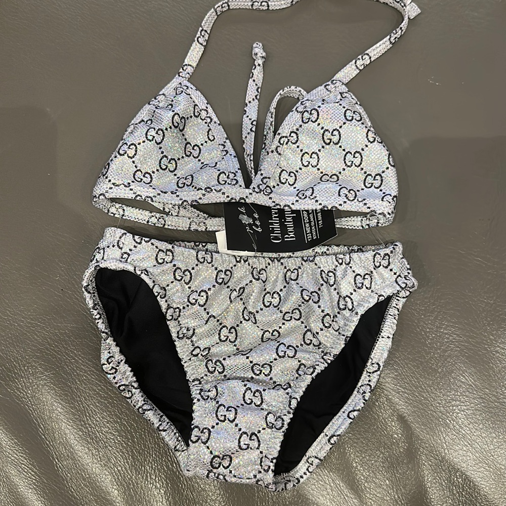 Gucci print iridescent bikini - girls